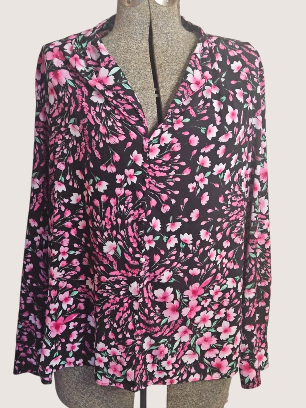 Calvin Klein Floral Blouse sz XL